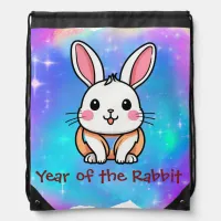 Cute Kawaii Chinese Zodiac Year of the Rabbit | Drawstring Bag