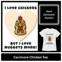 Funny Chicken Nuggets Meat Lover Gift T-Shirt