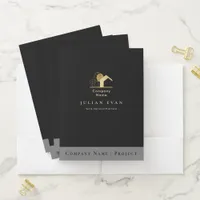 House Logo Black and Gold Professional Pocket Folder