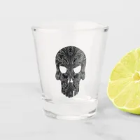 Filigree Goth Day of the Dead Skull Shot Glass