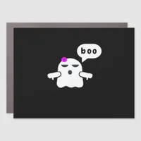 Funny Colorful Boo of Disapproval Girl Car Magnet