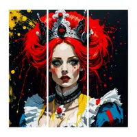 Alice as the Red Queen Triptych