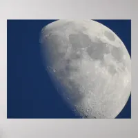 Moon Photo Close Up of Craters  Poster