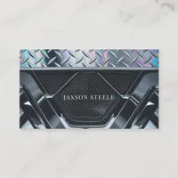 Holographic Diamond Plate Carbon Fiber Business Card