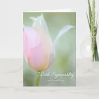 Pastel Tulip Watercolor Spring Sympathy Card