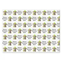 Personalized Happy Birthday (Add Name) Pitbull Tissue Paper