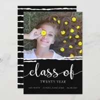 Classy Modern Stylish Elegant Photo Graduation Invitation