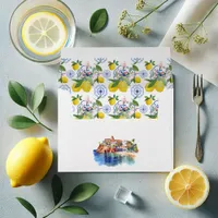 Mediterranean Lemon-Themed Amalfi Coast Wedding Envelope