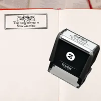 Book owner print bookplate books lover bookish self-inking stamp