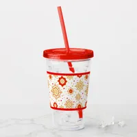 Retro Mid-Century Modern Design Acrylic Tumbler