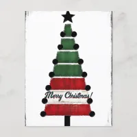 Merry Christmas, Christmas Tree Holiday Postcard