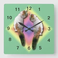 Clock - Mirrored Cat