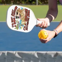 Golden Retriever Mom Cartoon Pickleball Paddle