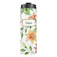 Honeysuckle Flowers Elegant Pretty Personalized Thermal Tumbler