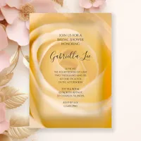 White Rose Floral Bridal Shower Invitation