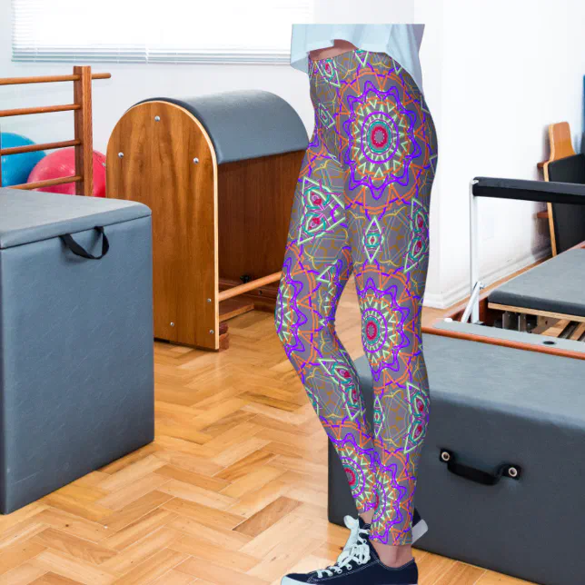 Modern kaleidoscope leggings