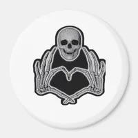 Skeleton Heart Hands Clean Graphic Mood Magnet