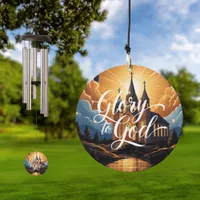 Religious Glory to God Inspirational Church Wind Chime