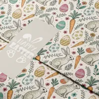 Cute Easter Bunnies Scandi Pattern  Wrapping Paper