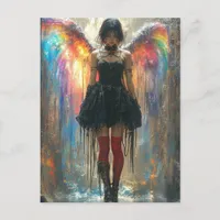 Angel with Rainbow Wings Postcard