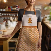 Cozy Christmas Gingerbread Man Grandma's Kitchen Apron