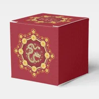 Chinese New Year Lucky Flowers Dragon Personalized Favor Boxes