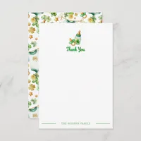 Lucky Charm Irish Baby Shower Thank You Card