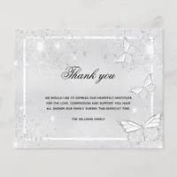 Budget Sympathy silver butterflies photo thank you