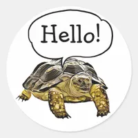 Hello Cute Turtle Stickers