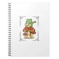 Mushroom Frog Goblincore Mycology Artistic Design Notebook