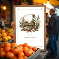 Personalized Farmers Market Baby Shower Welcome Poster