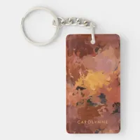 Abstract Terracotta Autumn Colors Photo Keychain