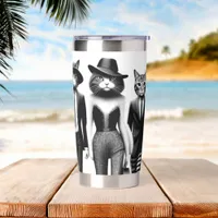 Hep Cat Runway Models Walking the Catwalk Insulated Tumbler