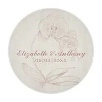 Elegant First Christmas Newlywed Monogram Cutting  Cutting Board