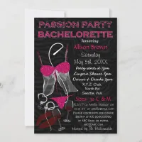 Passion Party Bachelorette, Lingerie Shower Invite