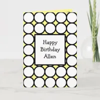 Modern Abstract Personalized Happy Birthday Card