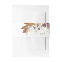 Golden Autumn Wedding Berries ID655 Invitation Belly Band