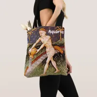 Aquarius Water Bearer Zodiac Sign Birthday Party Tote Bag