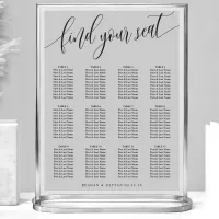 Soft Gray Simple Wedding Seating Chart