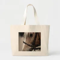 Palomino Horse in Bridle Large Tote Bag