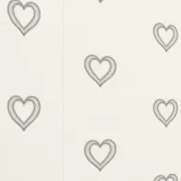 Abstract Love Hearts Pattern Cream Wallpaper