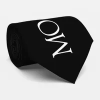 Minimalist Elegant Typography Monogram Wedding Neck Tie