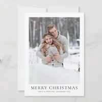 2 photo Newlywed First Married Christmas  Card