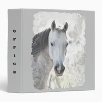 White dream horse 3 ring binder