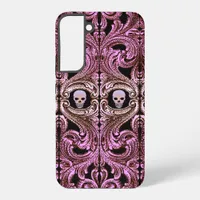 Goth Pink Ornament with Skull  Samsung Galaxy S22+ Case