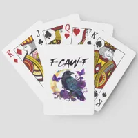 Crow F-Caw-F Funny Bird F-Caw-F Moon Gothic Adult Poker Cards