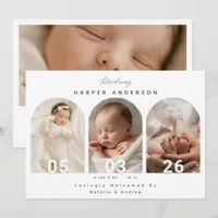 Elegant Arch Photo Frame Newborn Baby Announcement