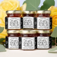 Elegant 60th Diamond Wedding Anniversary Honey Jar Favors