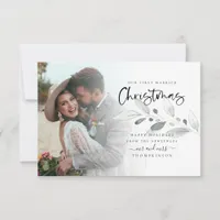 MINI Photo Foliage 1st Married Christmas Note Card