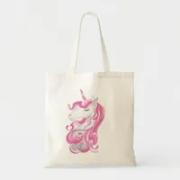 Pink Unicorn Tote Bag